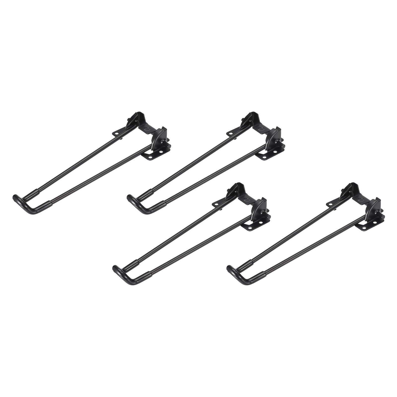 Folding Table Legs, 4pcs 25cm(9.8") Metal Foldable Coffee Table Legs, Black gallery