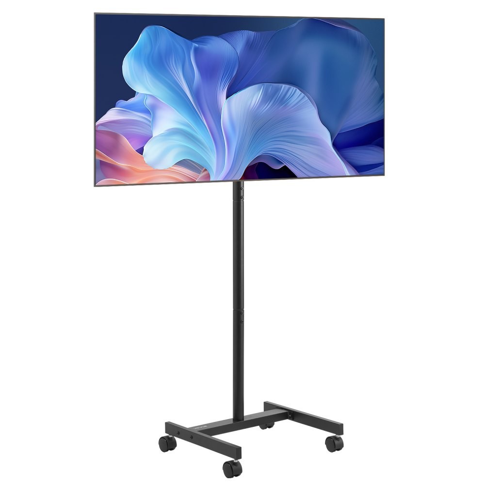 Rolling TV Stand for 17-55 Inch TV Screens with Wheels 55 lb Max Tilt Rotate gallery