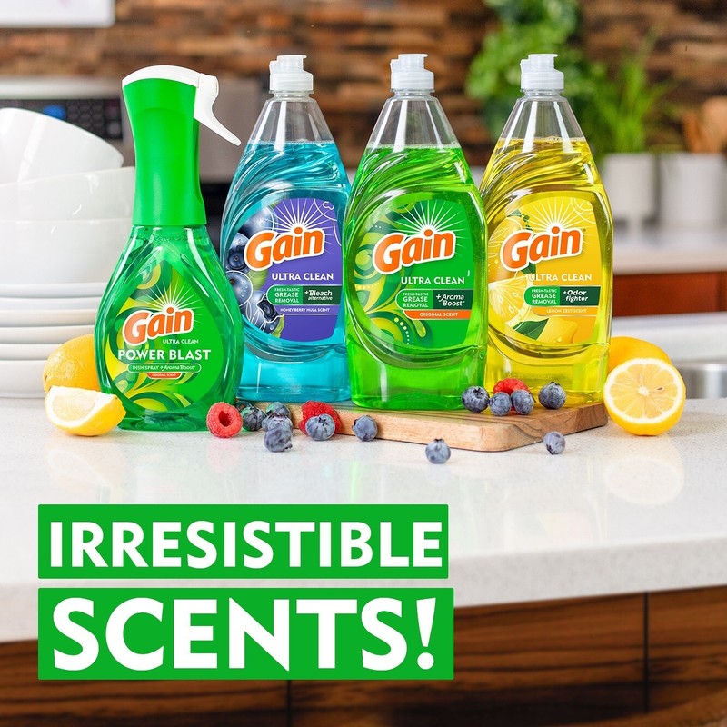 Gain Ultra Dishwashing Liquid Dish Soap, Original Scent, 90.0 fl oz gallery