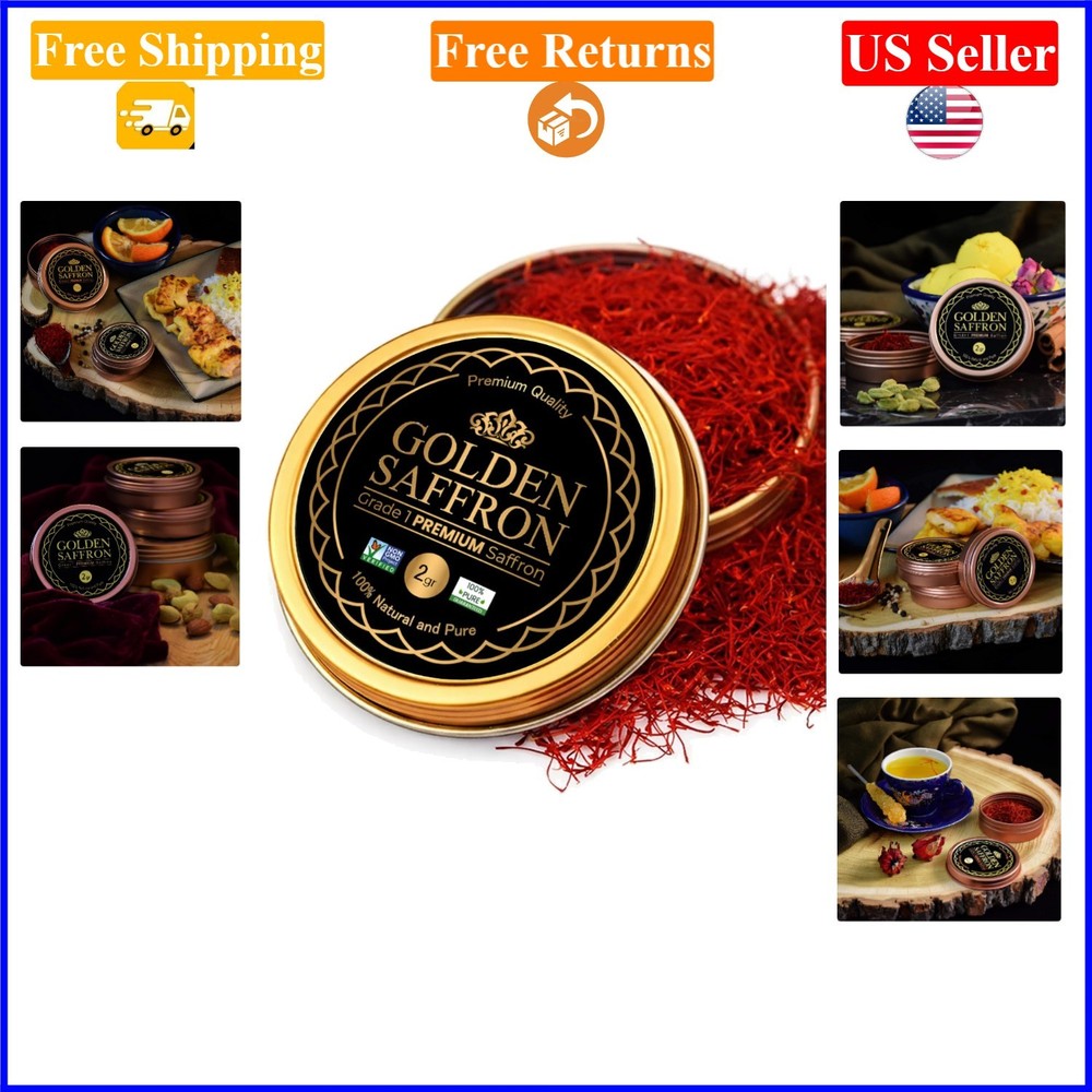 Grade A+ Super Negin Saffron Threads - 2g, Red, , Non-GMO