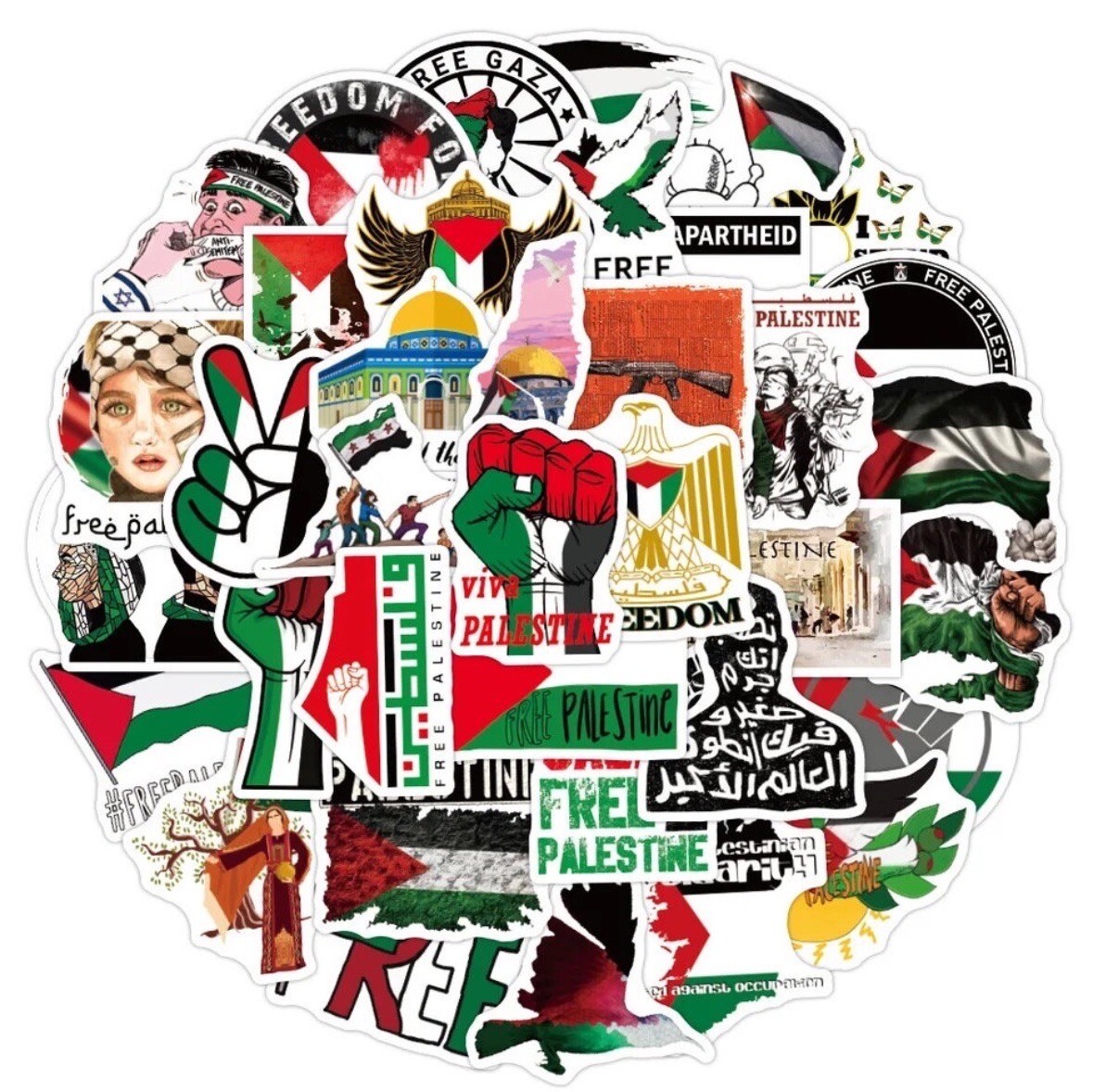 Assorted Palestine Stickers | Free Palestine | Save Gaza | Free Palestine stickr gallery