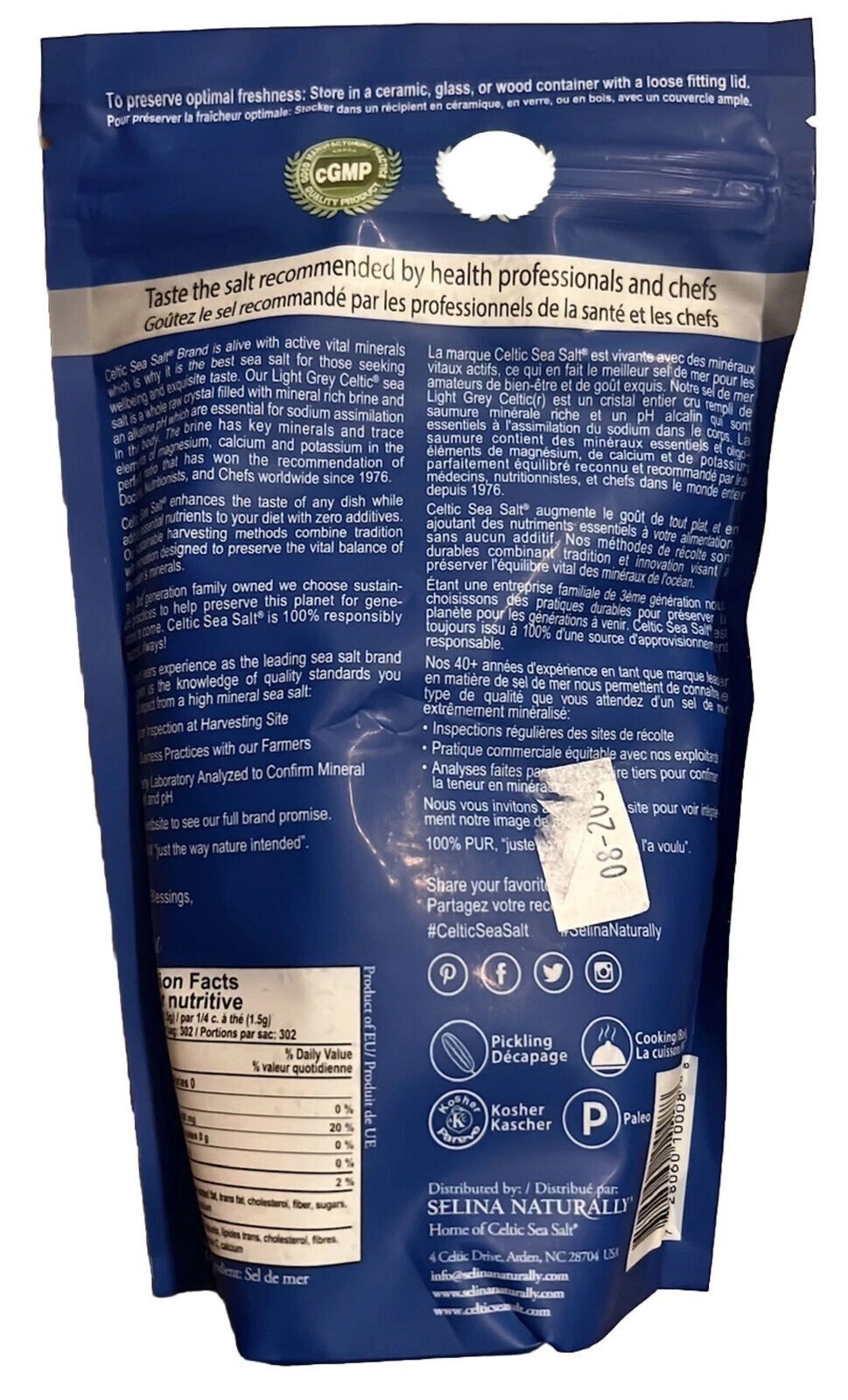 Light Grey Celtic Sea Salt 1 Pound Resealable Bag Additive-Free gallery