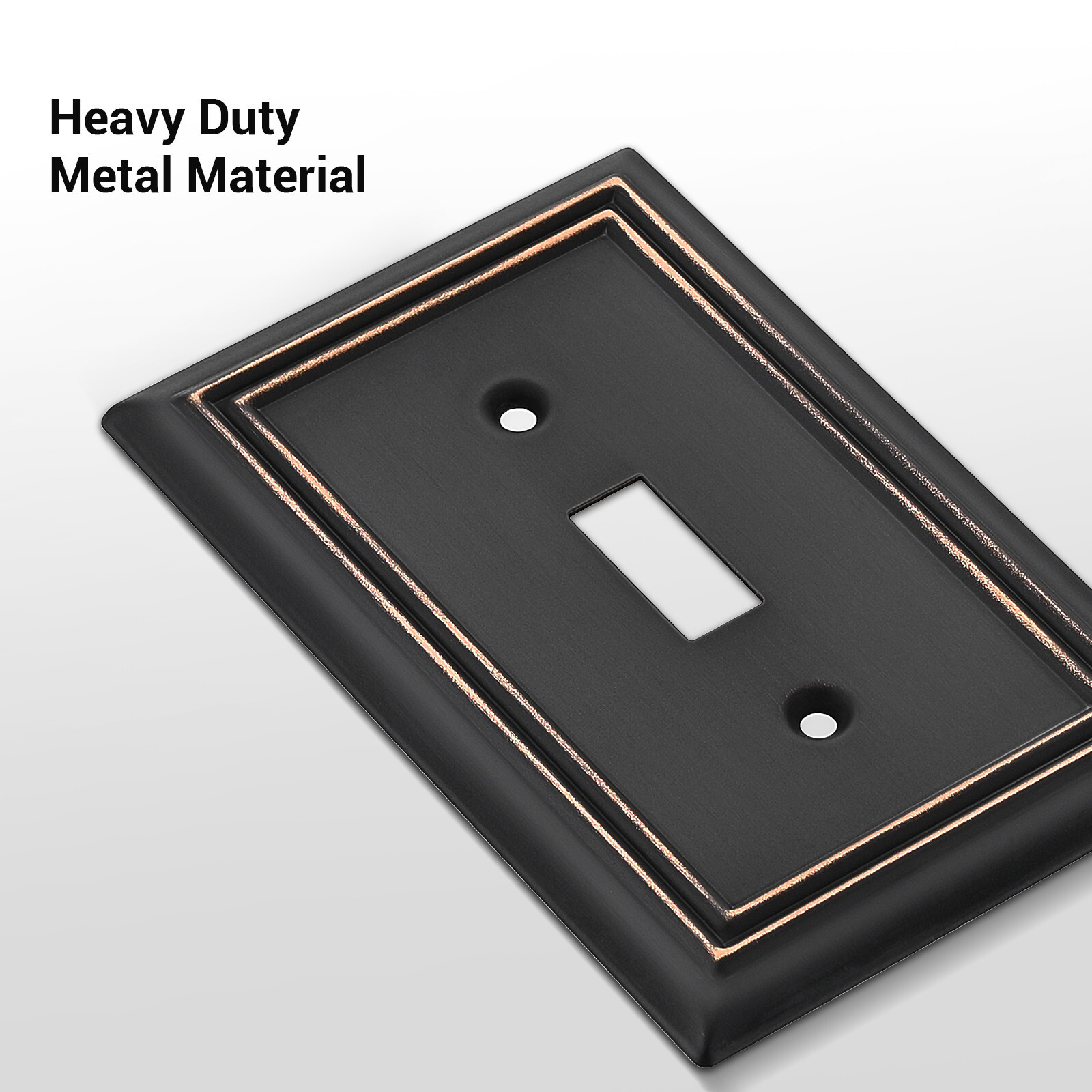 DEWENWILS Toggle Wallplates, 4-Pack Aged Bronze Light Switch Covers, Heavy Duty gallery