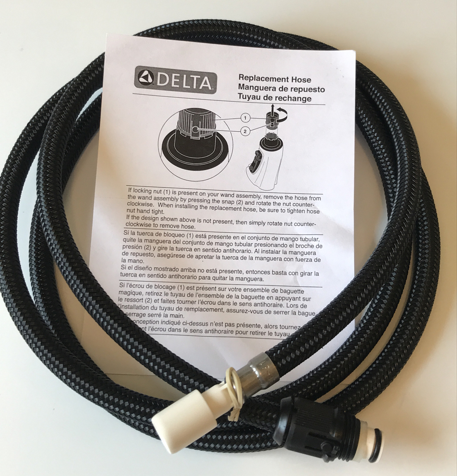 Delta Kitchen Faucet 62" Replacement Hose For Pull Out Spray Wand RP62057 New gallery