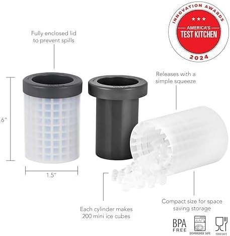 Mini Ice Cylinder- Squeeze & Release- Set of 2, 1000422, Gray gallery
