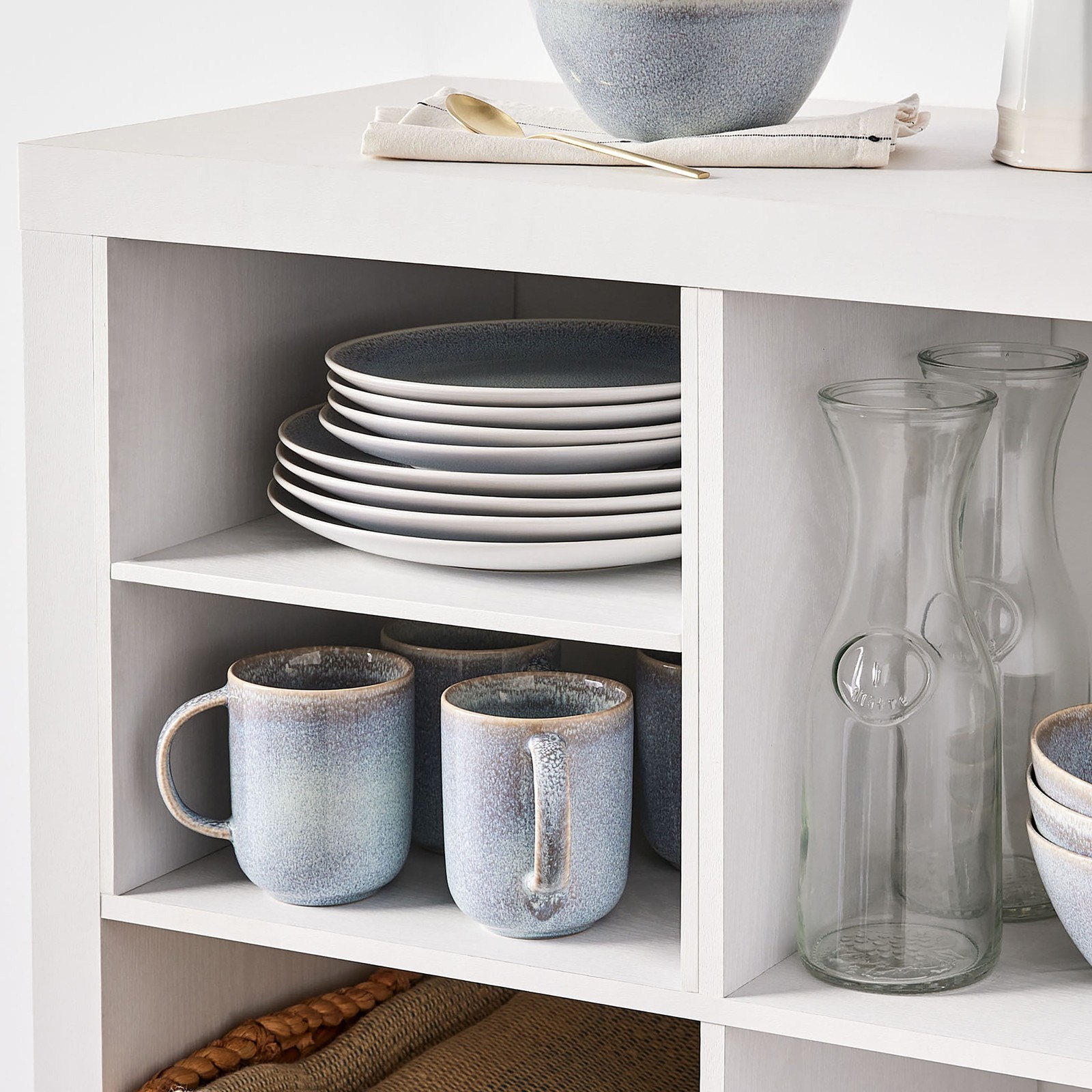 H Shelf Cube Organizer Insert White Texture Easy To Assemble and Install gallery