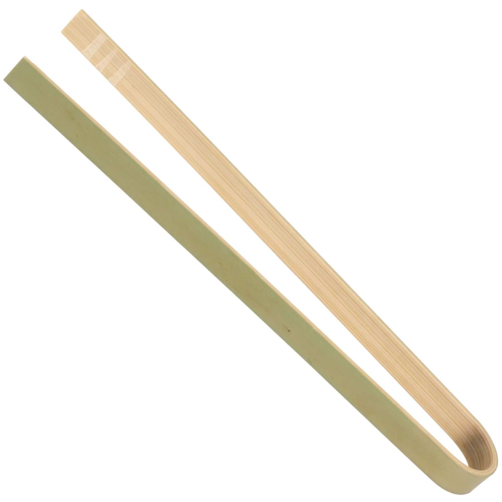 BambooMN 6.3" Mini Bamboo Disposable Tongs - Toast Tongs - 10 Pieces gallery