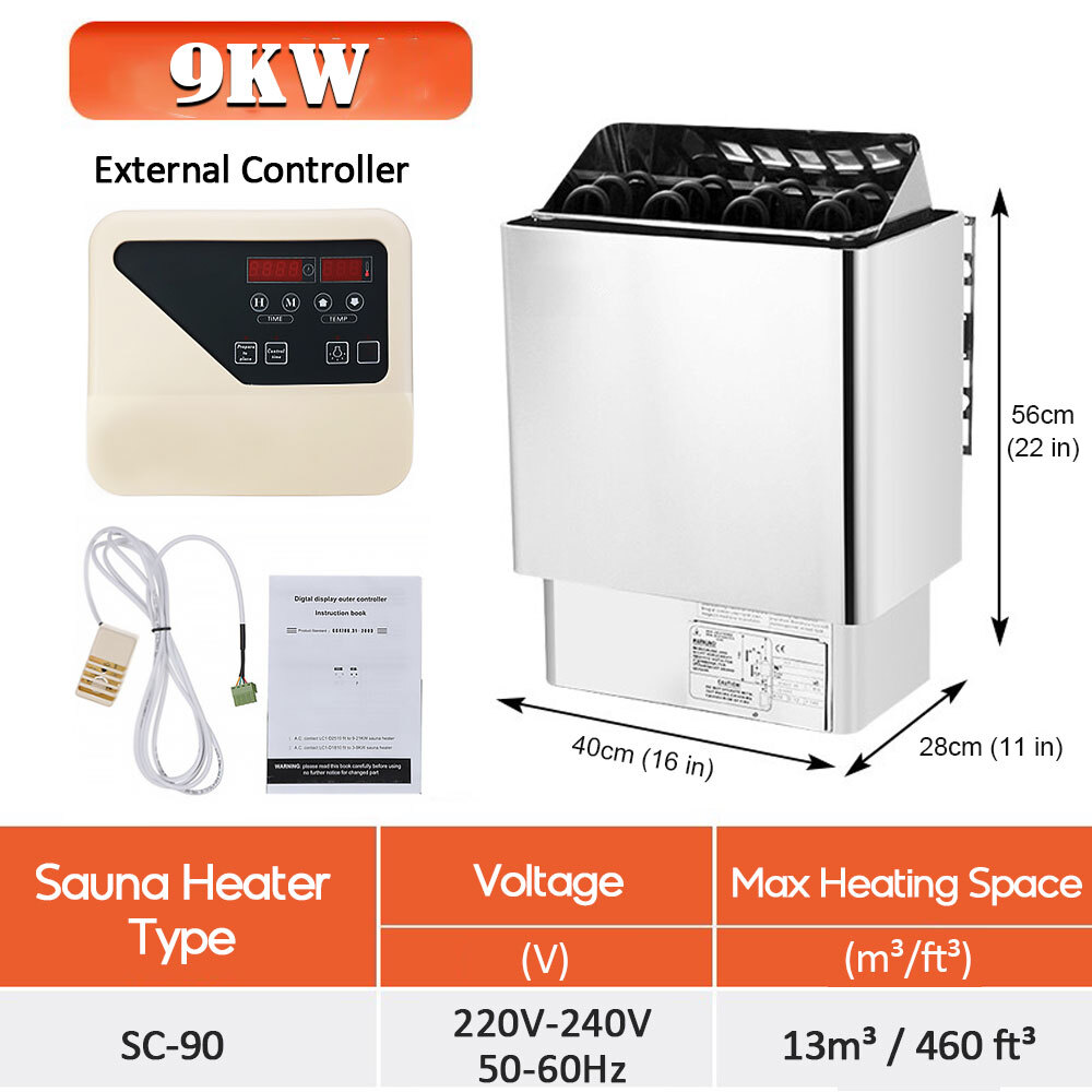 304 Stainless Steel Sauna Heater Temperature Control,Fast Heating for 460 Cu.Ft. gallery