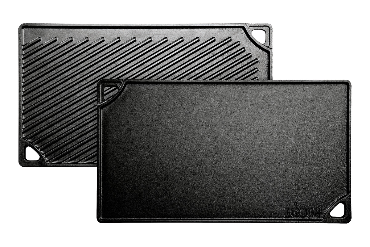 Lodge 16.75" x 9.5" Cast Iron Reversible Griddle - Nonstick gallery