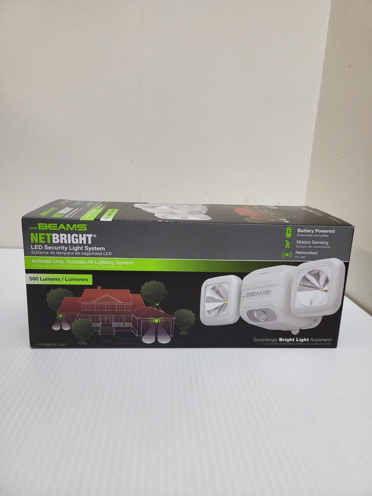 Mr. Beams 500 Lumen Wireless Motion Sensing LED Dual Head Security Spotlight gallery