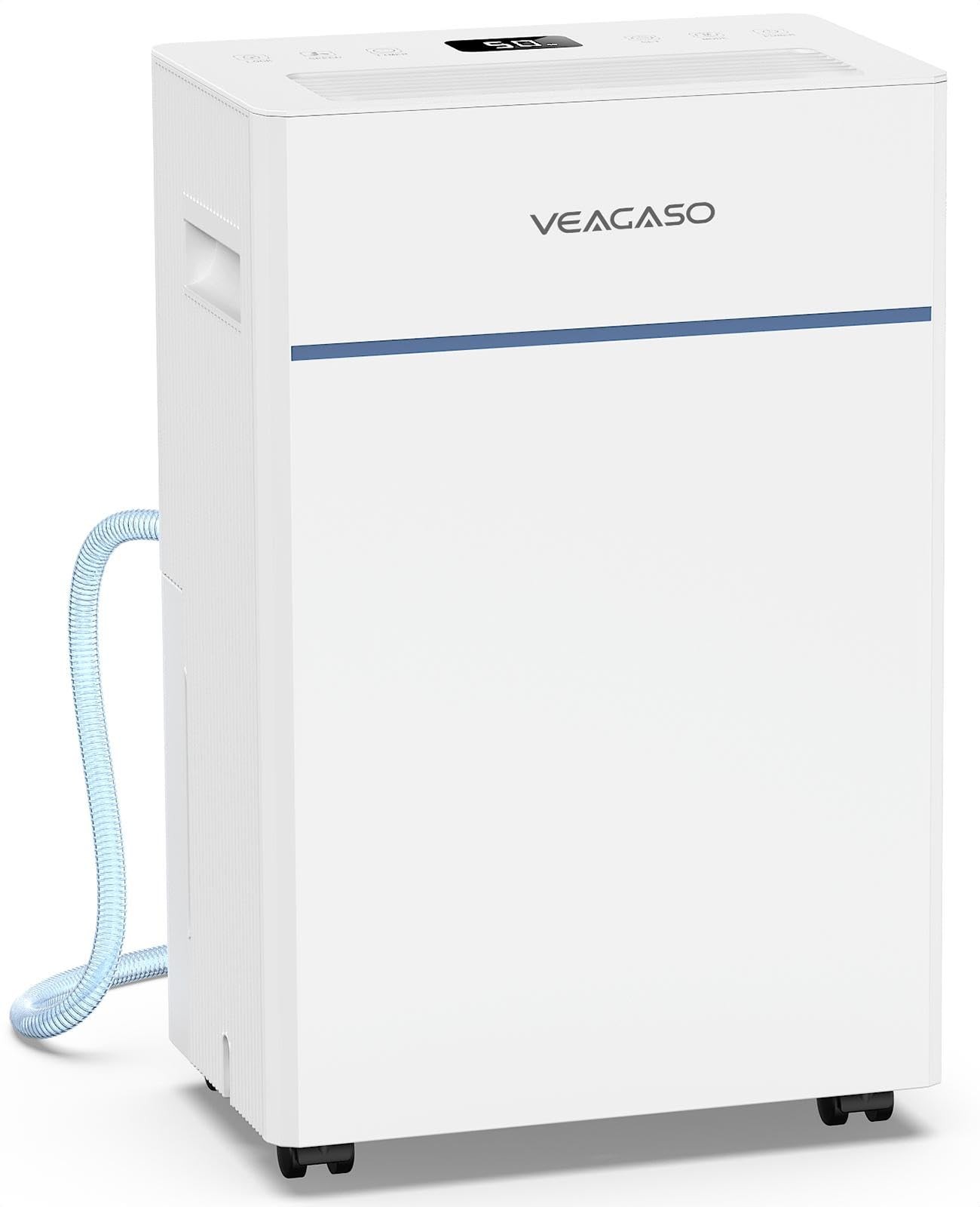 VEAGASO 2000 Sq.Ft. Dehumidifier for Basement with Drain 2000 Sq.Ft., White gallery