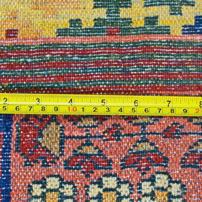 Bordered Geometric Floral Turkish 4' 9" x 6' 7" Pink Hand Knotted Area rug gallery