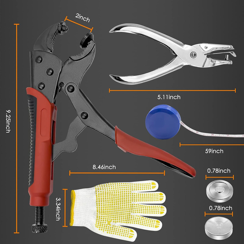 Heavy Duty Snap Fastener Adjustable Snap Pliers Tool Kit Boat Cover Fastening gallery