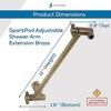 SparkPod Shower Head Extension Arm by 11" Solid Brass Shower Arm Extension gallery