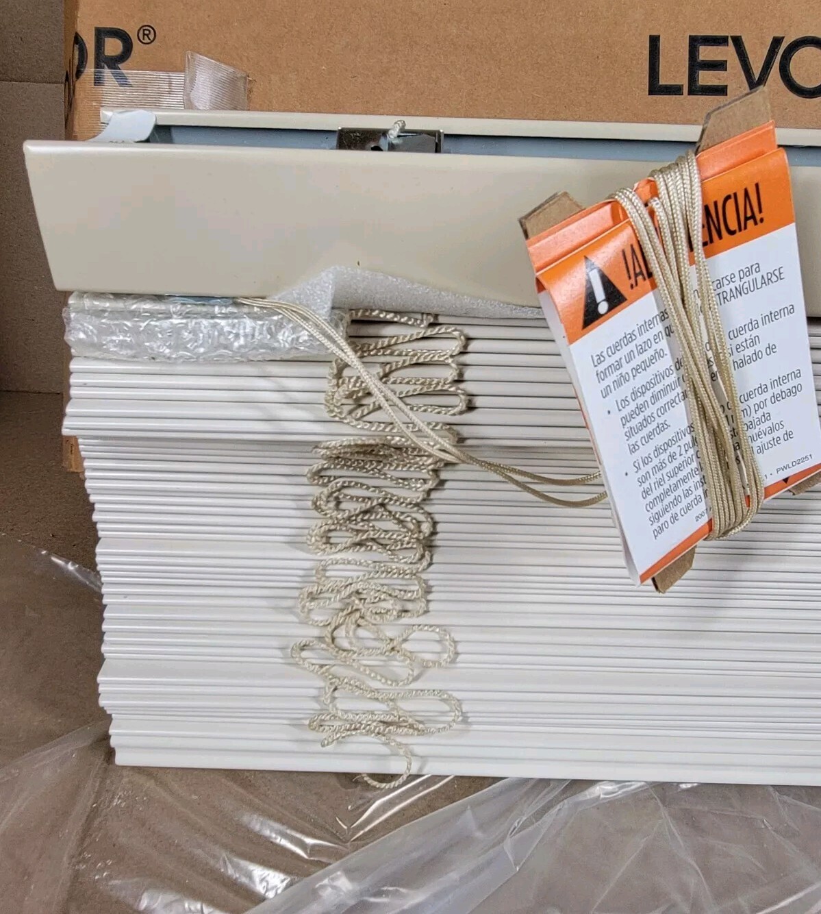 LEVOLOR Custom 2" NUWOOD BLINDS 34 7/8 in. W × 77 in. L CORDED CHENILLE 12067200 gallery