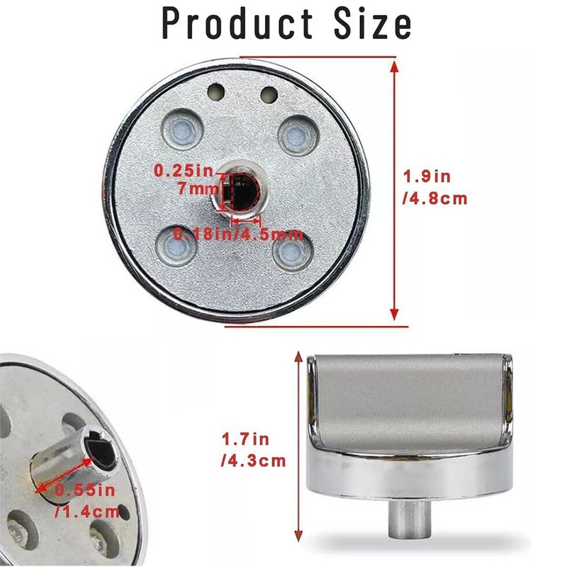 5Pack W10594481 Upgraded Gas Stove Knobs Replacement for Whirlpool Range/Oven gallery