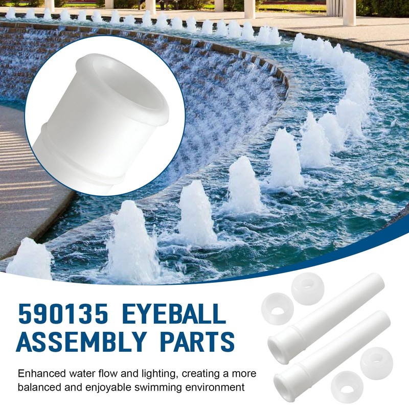 Eyeball Assembly Kit for Pool Bubbler Nozzle LED Light Fountain Parts 2 Sets gallery