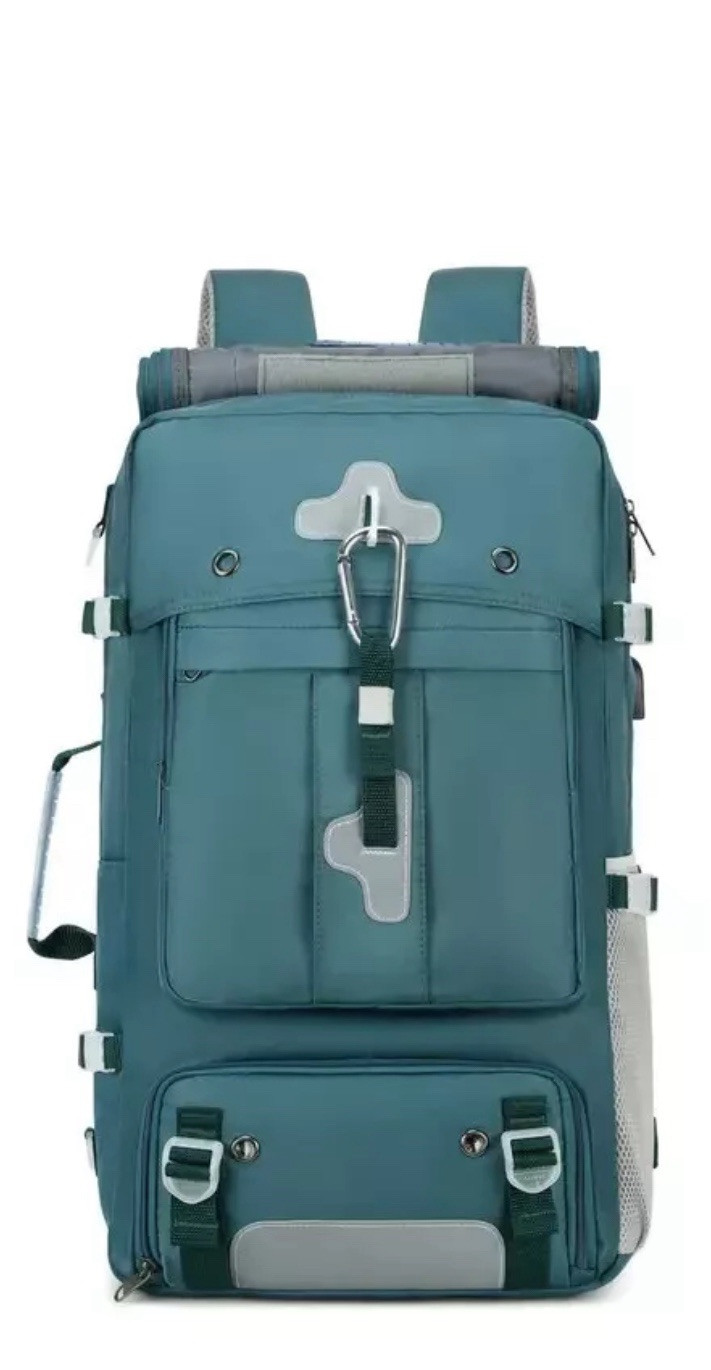 Light Blue Travel Backpack, Can Be Converted into a Shoulder Bag