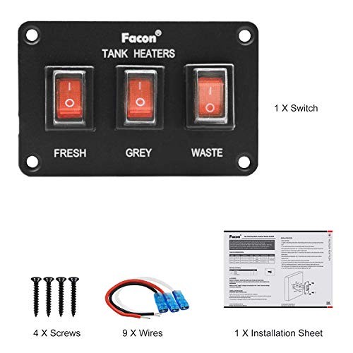 12Volts Switch Box Panel, 30Amps Rocket On&Off Tirple Rocket Switch, 30Amps gallery