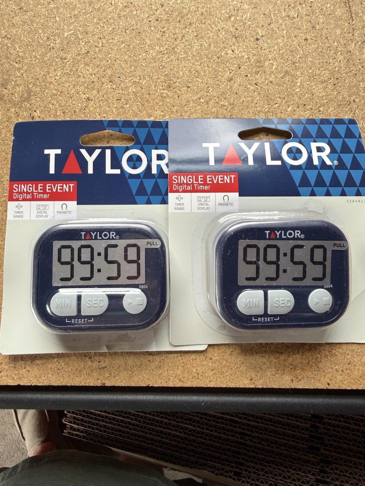 2-Taylor Multi Purpose Timer With Min and Sec - AAA Battery Included - New gallery