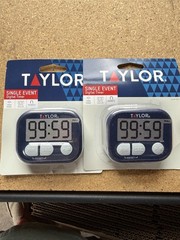 2-Taylor Multi Purpose Timer With Min and Sec – AAA Battery Included – New