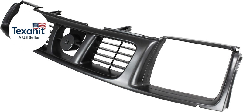 Grille Assembly Compatible with 1998-2000 Nissan Frontier Black Shell and Insert gallery