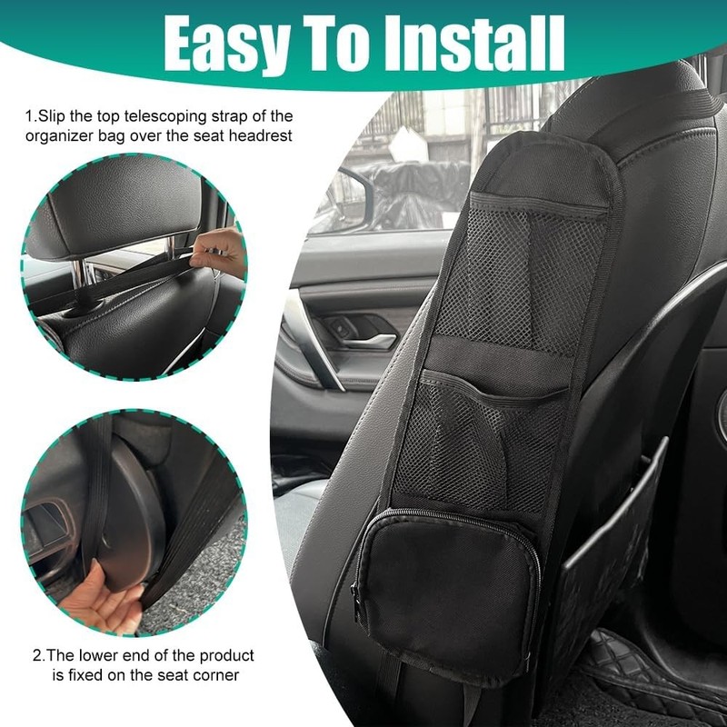 Universal SUV Truck Side Organizer Storage Hanging Bag, Multifunctional Mesh Net gallery