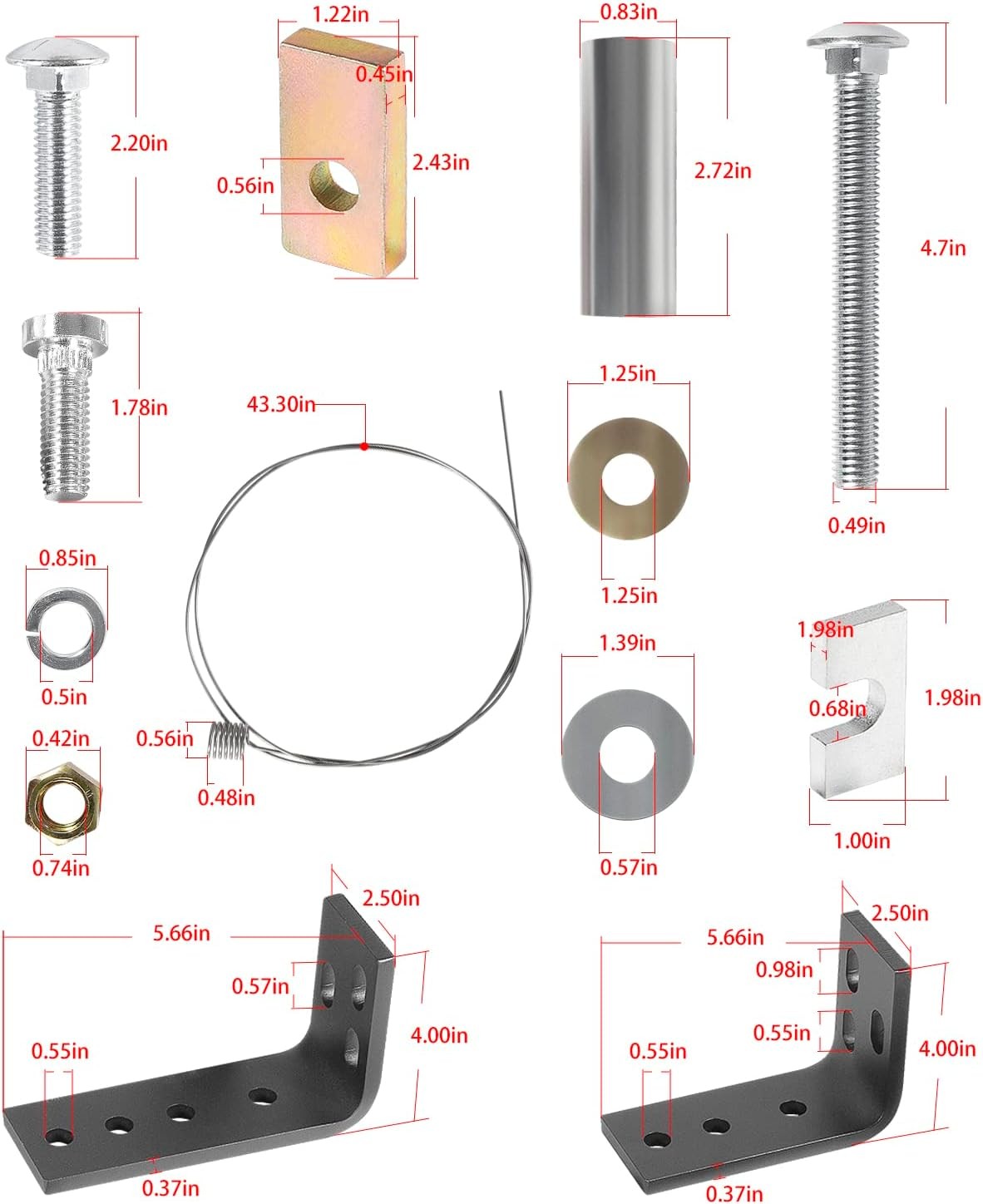Universal Installation Kit w/Hardware and Brackets for Reese 5th Wheel Black gallery