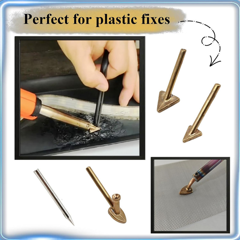 4 Pcs Copper Plastic Welding Tips for Soldering Iron, Replacement Triangular ... gallery