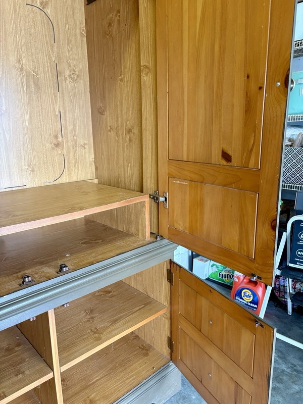 Large Solid Pine Painted (only outside )Armoire Wardrobe - 76” Tall Storage/TV gallery