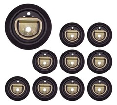 10Pk Flush Mount Recessed Anchor D-Ring Tie-Downs w/ Pan Fitting 1000 lbs WLL
