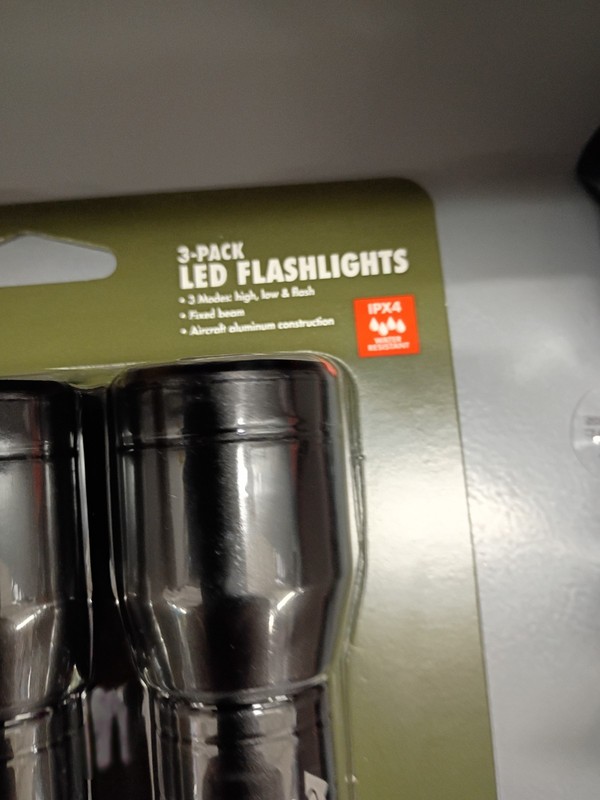 Ozark Trail 3-Pack LED Flashlights 750 Lumens Waterproof Aluminum, w/ batteries! gallery