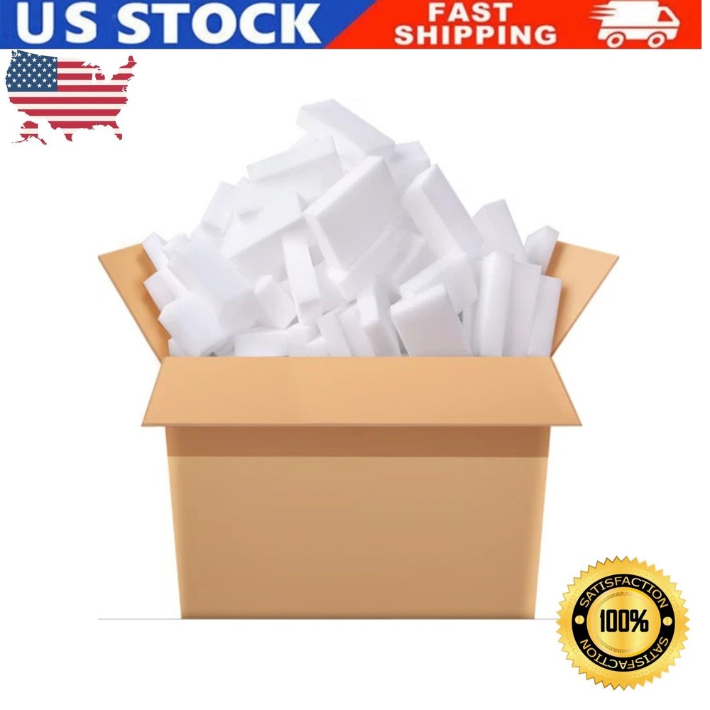 100 PCS Sponge Eraser BULK PACK Melamine Cleaning Foam 3/4" Thick Kitchen Bath.
