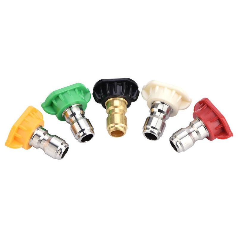 5pcs Pressure Washer Spray Tips Nozzles High Power Kit Quick Connect 1/4" Set gallery