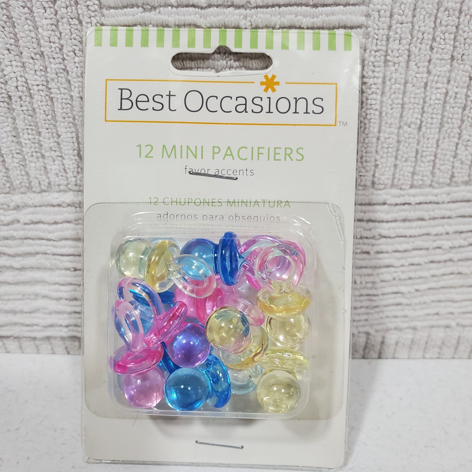 12 Mini Clear Pacifiers Baby Shower Game Party Decoration Favors Accents New gallery