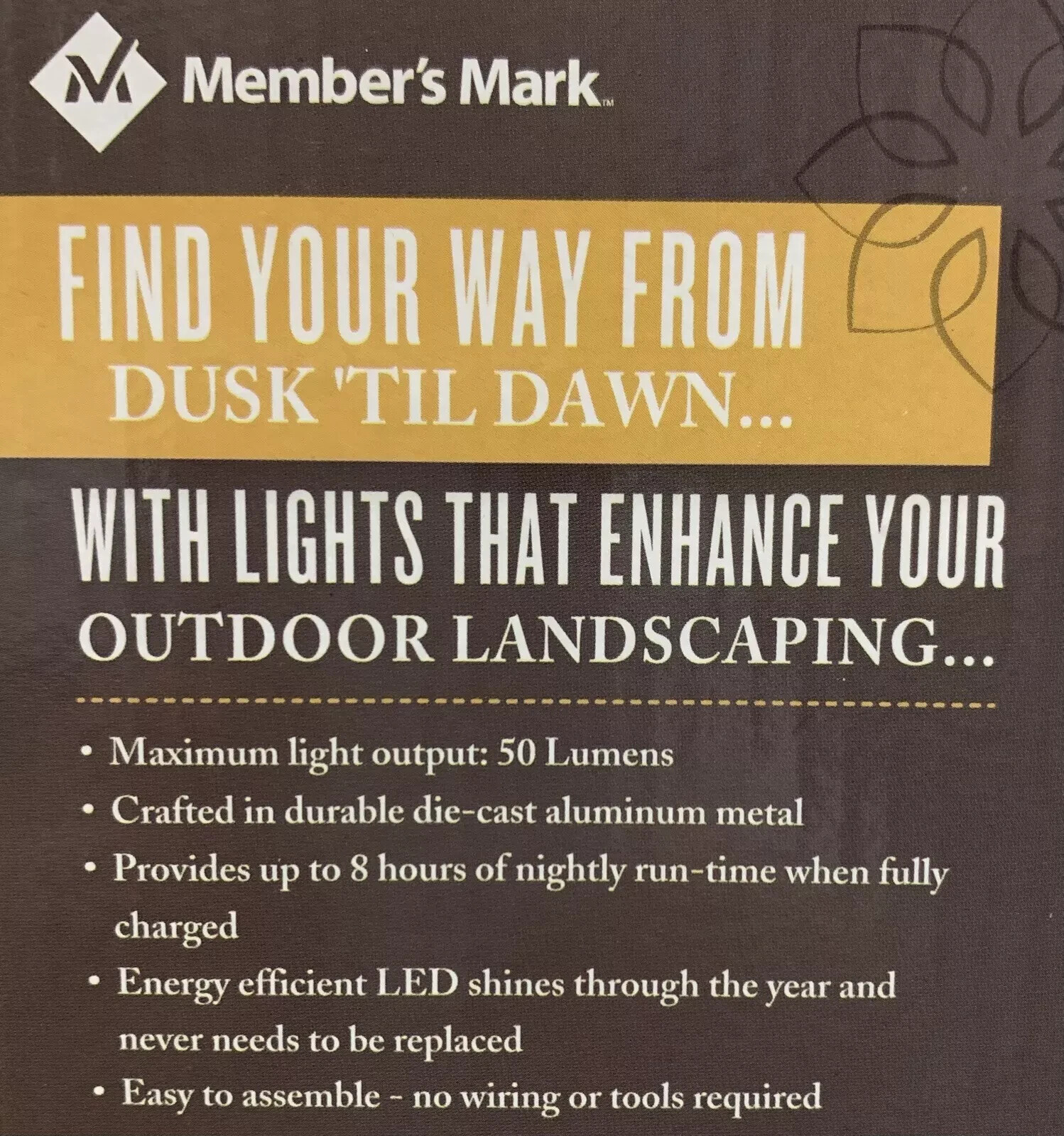 Member's Mark, 2 Pk - Garden LED Accent Solar Spotlight | Oil-Rubbed Bronze gallery