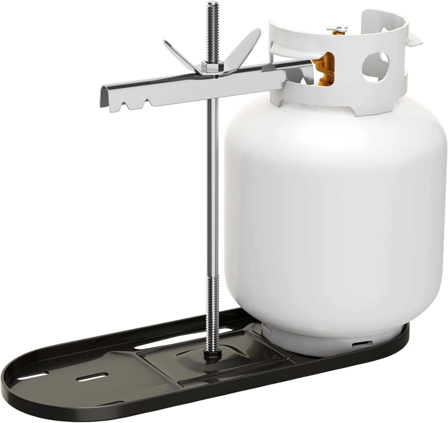 RVMATE RV Dual Propane Tank Mounting Rack for 20 lbs Tanks, Black, Dual RV Propa gallery