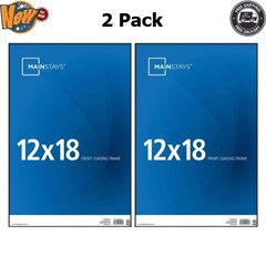 12×18 Front Loading Wall Picture Frame Versatile Display Tabletop Black 2 Pack