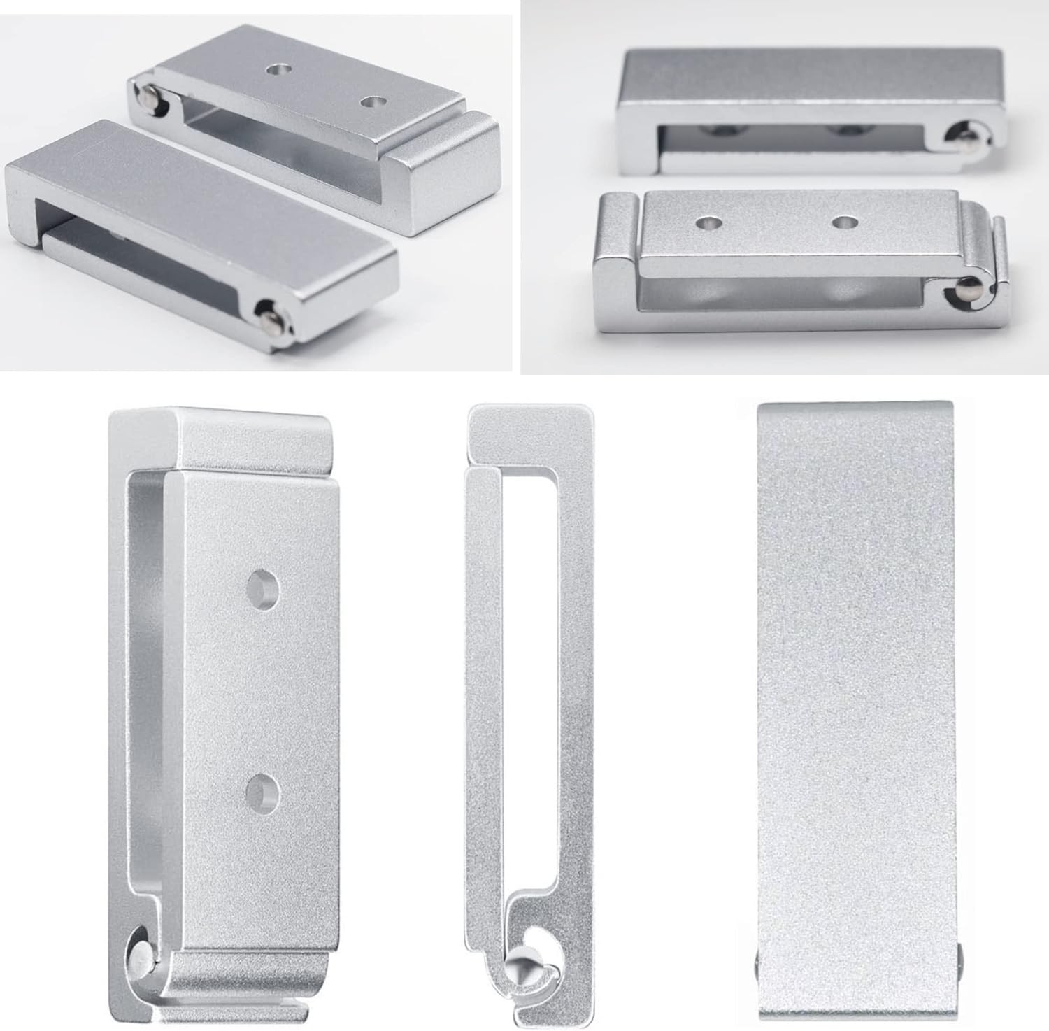 2PCS Folding Wall Hooks Bearing Load 33lb/15kg Wall Mounted Heavy Silver-2 Pack gallery