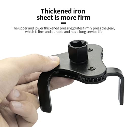 Adjustable Oil Filter Wrench Universal Use for 2-1/2 inch Single Item - Black gallery