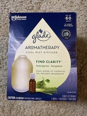 Glade Aromatherapy Essential Oil Diffuser Find Clarity Bergamot & Lemongrass