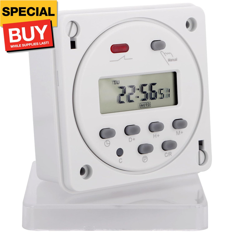Timer Switch, CN101A, AC 220-240V 16Amp, Digital LCD Power Programmable Timer Ti gallery