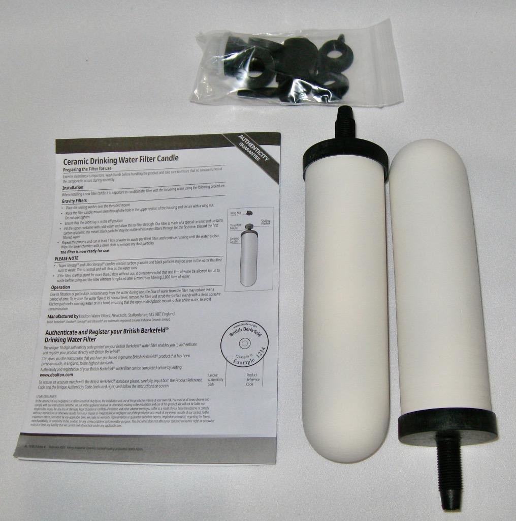 2 Pack Doulton Ceramic Ultra Sterasyl Gravity Water Filter 7” British Berkefeld gallery