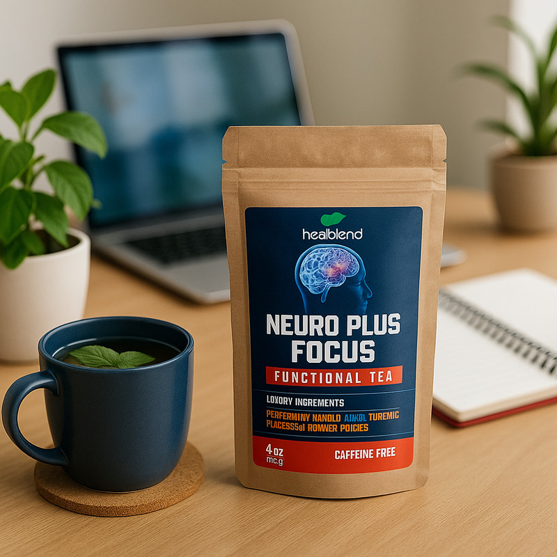 Neuro Plus Focus Herbal Tea 4oz – Caffeine-Free Brain Support with Ginkgo & Mint gallery