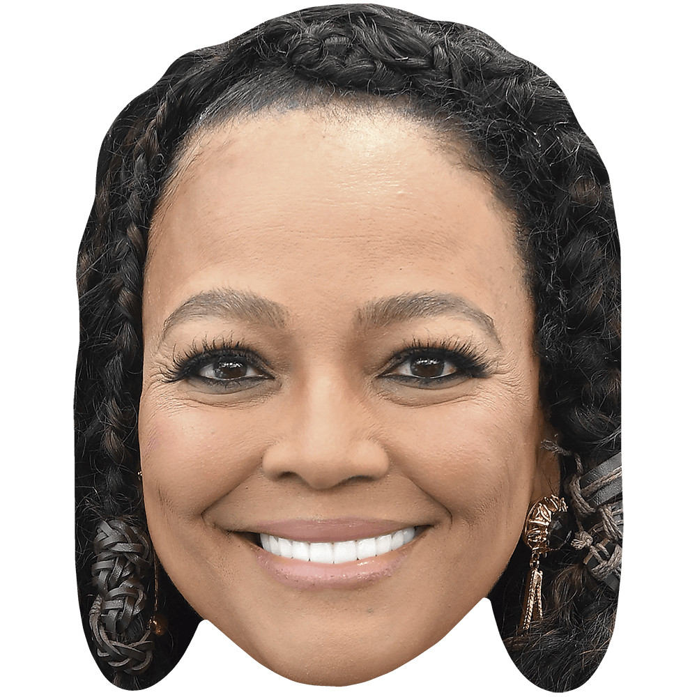 Kim Fields (Smile) Celebrity Mask, Flat Card Face, Fancy Dress Mask gallery