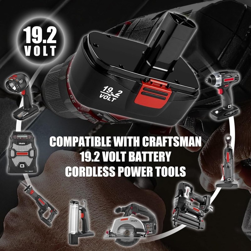 2Pack for Craftsman 19.2 Volt 11375 Battery C3 DieHard 130279005 11376 130279003 gallery