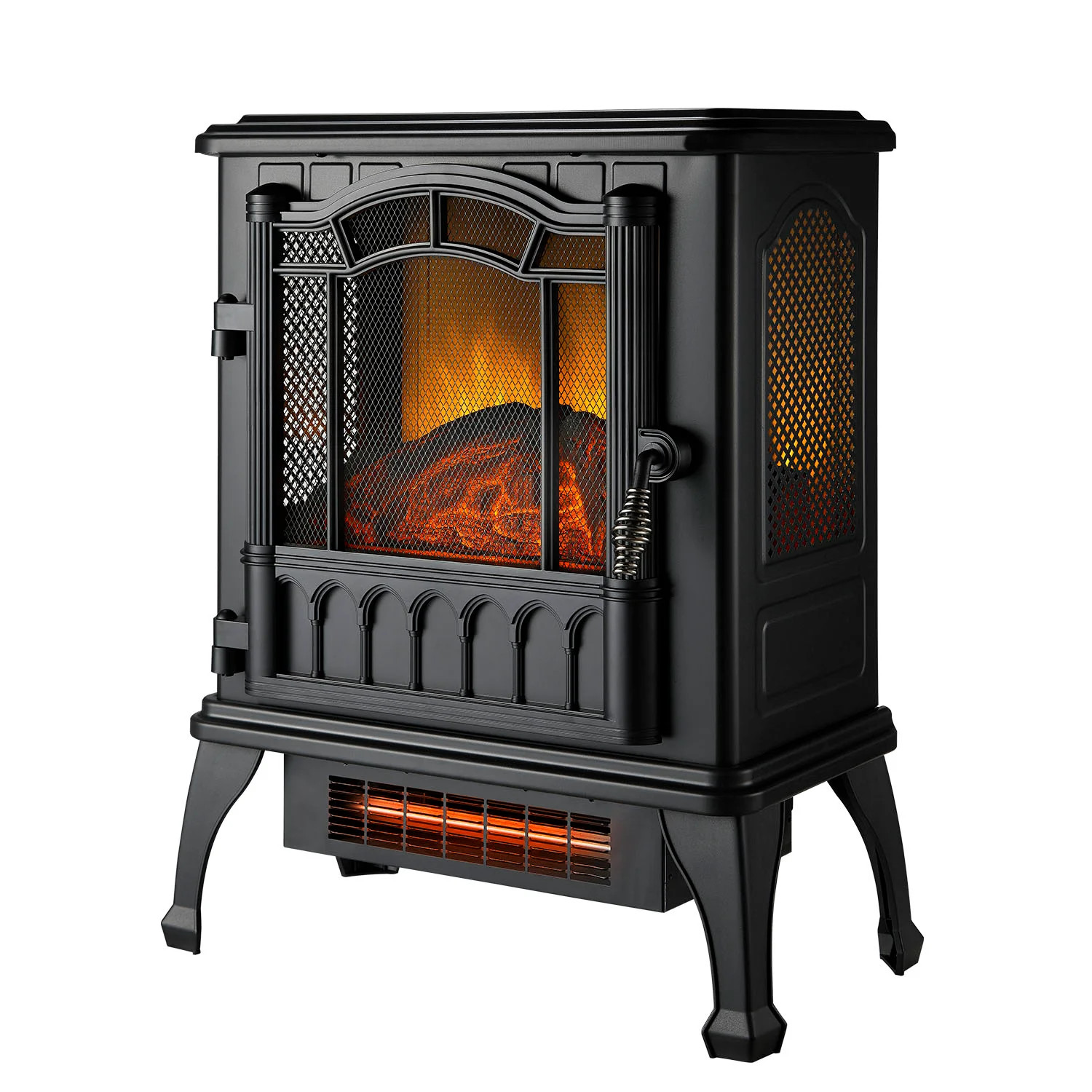 Mainstays SHAG-G24F New 2-Setting 3D Electric Stove Heater with Life-like Flame, gallery