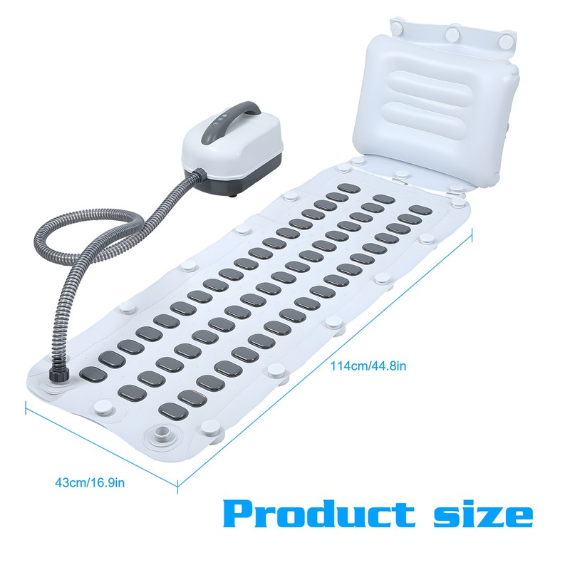 Spa Bubble Bath Machine Adjustable 6 Speed Bubbles Inflatable Pillow Non-slip gallery