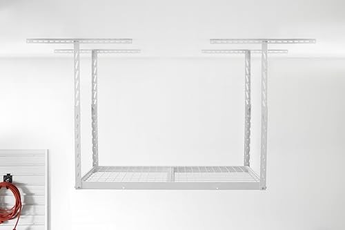 GLADIATOR OVERHEAD GEARLOFT STORAGE RACK 2 X 4 GALS24M1 HAMMERED WHITE gallery