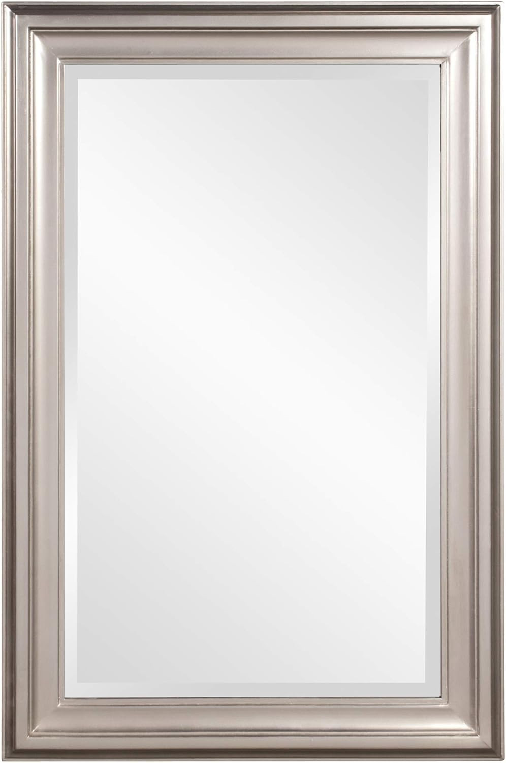 Bright Silver Rectangular Wall Mirror - 24x36 Inch Vanity Decor for Any Room gallery